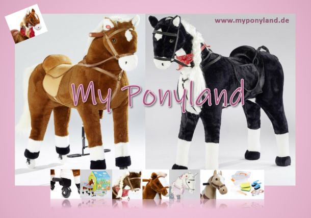 XXL Stehpferd 105 cm Braun – Spielpferd mit Sound & Zubehör | MyPonyland – Bild 6