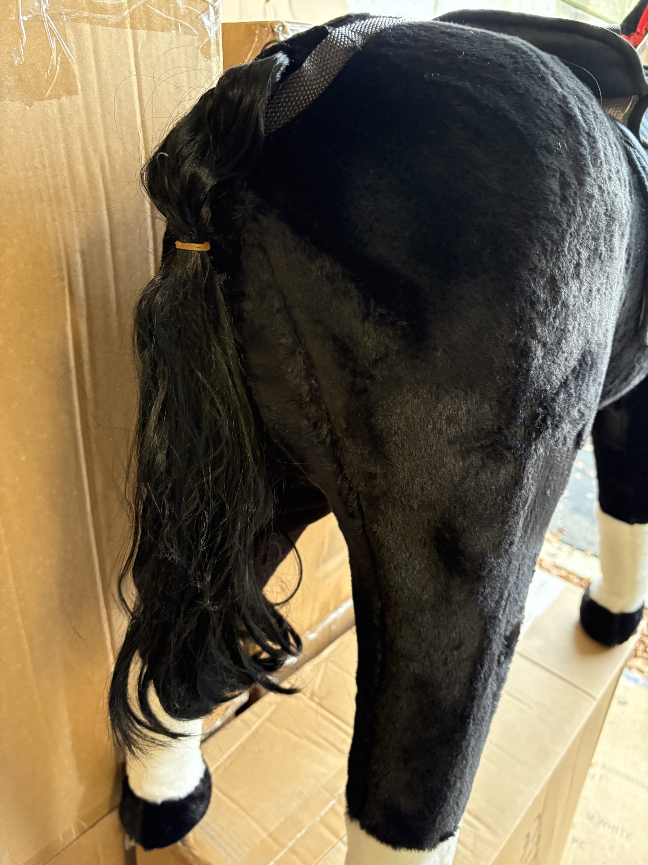 spielpferd xxl schwarz black großes stehpferd "amadeus"