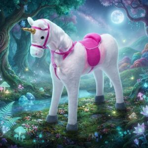 einhorn xxl stehpferd im einhorn design