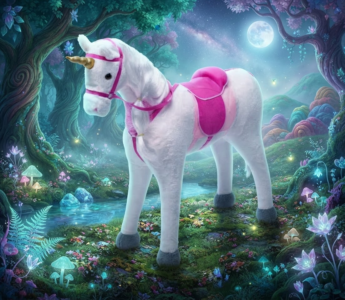 einhorn xxl stehpferd im einhorn design