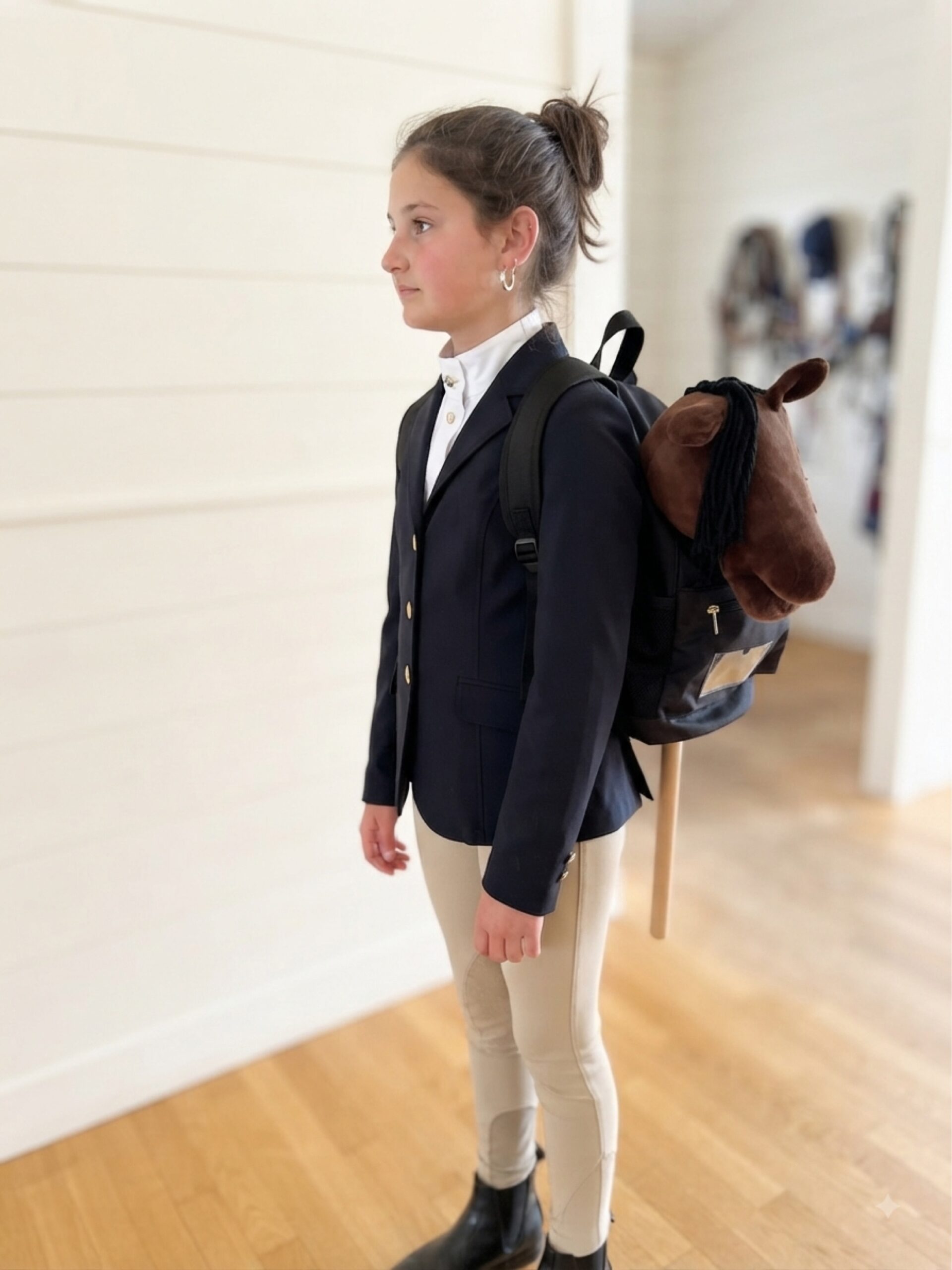 hobby horse steckenpferd mit rucksack als set