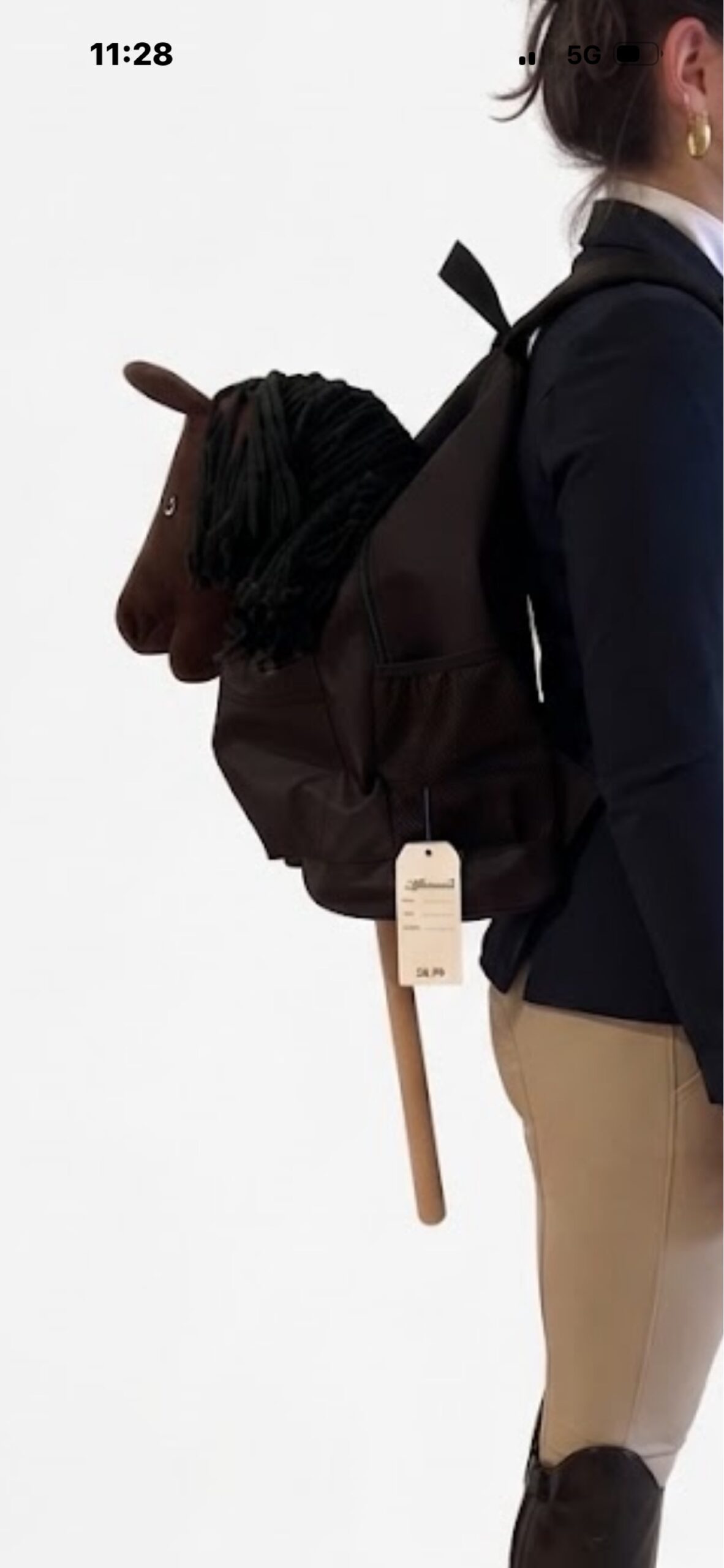 hobby horse steckenpferd mit rucksack als set